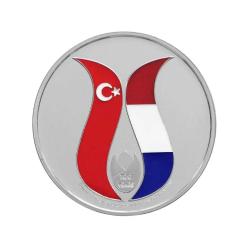 LOT.2 » 2024 Hollanda İle Dostluk Antlaşması'nın 100. Yılı Gümüş Hatıra Parası Sertifikalı