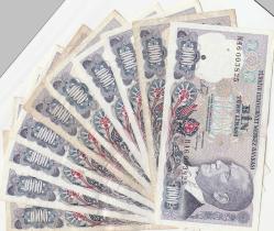 7. Emisyon 1.Tertip 1000 TL Lotu  10 Adet ÇİLALTI ve Temiz