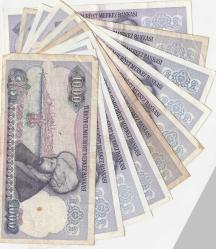 7. Emisyon 1.Tertip 1000 TL Lotu  10 Adet ÇİLALTI ve Temiz