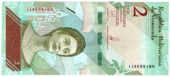 Venezuela 2018 Yılı 2 Bolivar Çil