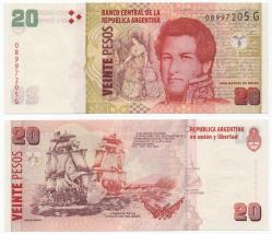 Arjantin 2003 Yılı 20 Peso Çil