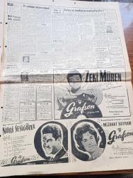 Hürriyet Gazetesi - Turkish Newspaper - 8 Haziran 1963 - 21 Mayıs sanıklarının duruşmasına Dün başlandı - sanıklardan 36'sının idamı istendi - savcı bugün orduyu ve milleti arkadan vuranların yaptığını önünüze seriyoruz dedi - Elebaşı Talat Aydemir ve arkadaşları fotoğraf - Alparslan Türkeş ve taraftarlarının faaliyetleri fotoğraf - Halil Menteş'in dahil olduğu onbirler - Alparslan Türkeş ve arkadaşlarının 4 ila 12 sene hapsi istendi - ağır hapsi istenen diğer 67 sanık - idamı istenenler - Talat Aydemir liderliği Alparslan Türkeş'e kaptırmak istemiyordu fotoğraf - Zeki Müren Grafson plaklarında - Zenci Boksör Muhammed Ali'nin imzası müstakbel dünya şampiyonu fotoğraf - Fenerbahçe Hacettepe maçı Dolmabahçe stadı'nda - Beşiktaş İzmirsporla Alsancak'ta oynuyor - Nuri Sesigüzel ve Nezahat Bayram türküleriyle Grafson plaklarında - bir hafta nerede ve kaça kalınır - Çınarcık - Ayvalık - Fatoş karikatür - Gökler Hakimi Gordon karikatür - Dedektif Nik'in Maceraları Karikatür - Mamak