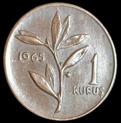 1965 1 Kuruş Bakır 1gr