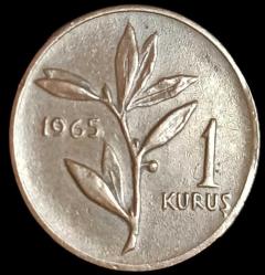 1965 1 Kuruş Bakır 1gr