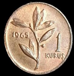 1965 1 Kuruş Bakır 1gr