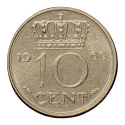 Hollanda 10 Cent (1969) – Kraliçe Juliana