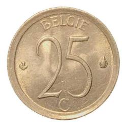 Belçika 25 Centimes (1972) – Leopold III Monogramlı (B)