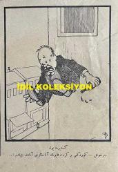 Osmanlıca Akbaba Mizah Dergisi-Gazetesi, Orijinal Dönem Basım, (Ottoman Magazine-Newspaper) - 7 Haziran 1926 - Sayı: 366 - Karikatürist Ramiz Gökçe'nin Musul Meselesine Dair Çalışması: Musul Meselesi Örtbas Edildi 