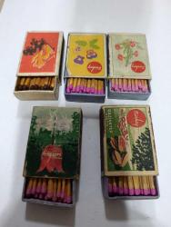 ORİJİNAL DÖNEM ÜRÜNÜ KOLEKSİYONLUK 5 ADET KİBRİT