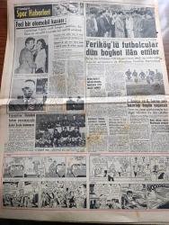 Hürriyet Gazetesi - Turkish Newspaper - 9 Şubat 1962 - Amerika 1 milyar 100 milyon lira hibe etti - 155 milyon lira da hususi sektör için ayrılacak - Jayne Mansfield ölümden kurtuldu fotoğraf - bir deniz kazasına uğrayan artistin yanında kocası ve bir arkadaşı vardı - Almanya'daki büyük maden kazasında ölü sayısı 270'e çıktı - Ali İpar 26 milyonluk para cezası hakkında rekor seviyede diyor Fotoğrafı - Milli eğitim teşkilatı baştan aşağı değişiyor - Beşe karşı 18 oyla Nuri Beşer'in masuniyetinin kaldırılmasına karar verildi - Cemal Gürsel Hüseyin Nail Kubalı'yı locasına alınca Adalet Partili senatörler salonu terk etti - Profesör Fahrettin Kerim Gökay CHA CHA ve Rockn Roll istemiyor - halk otobüsleri Üsküdar Rami ve Eyüp'te çalışacak - Mukaddes günah çizen Çizen Faruk Geç - aynadaki kız yazan Mükerrem Kamil Su Yazı Dizisi - Siz De Sophia Loren gibi Lux tuvalet sabunu kullanın - feriköylü futbolcular Dün boykot ilan ettiler fotoğraf - Fenerbahçe ve Galatasaray son hazırlık Fotoğrafı