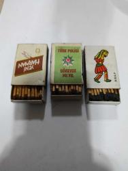 ORİJİNAL DÖNEM ÜRÜNÜ KOLEKSİYONLUK 3 ADET KİBRİT