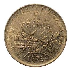 Fransa 5 Francs (1973) – Semeuse (Tohum Eken Kadın)