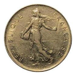 Fransa 5 Francs (1973) – Semeuse (Tohum Eken Kadın)