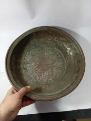 Antika bakır suzgec kebir ilistir vb değişik adları mevcut. Genel durumu iyi 37 cm çap 8 cm yukseklik #tdkoleksiyonsuzgec
