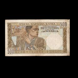 SIRBİSTAN (1941) - 500 Dinar (T-ÇT 6,5/10)