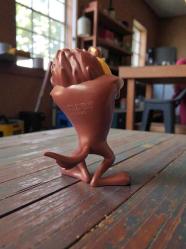 vintage Tazmanya Canavarı orijinal figür oyuncak & 8 cm