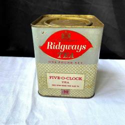 1970'ler Dekorluk İngiliz Ridgways Teneke Çay Kutusu