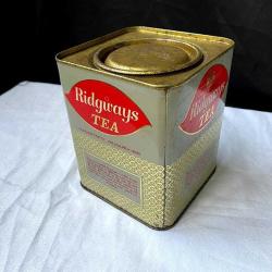 1970'ler Dekorluk İngiliz Ridgways Teneke Çay Kutusu