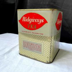 1970'ler Dekorluk İngiliz Ridgways Teneke Çay Kutusu