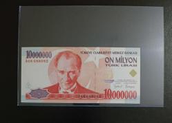 7.EMİSYON NADİR A SERİSİ 10.000.000 LİRA ÇİL KONDİSYONDA (SERİ NO: A68 688082))