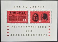 +++ ALMANYA DDR SPARTAKÜS BİRLİĞİ 50.YIL  BLOK    1978    - DAMGASIZ