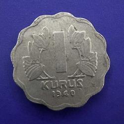 Nadir (R) Papatya 1 Kuruş 1940.