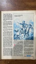 MİLLİYET ÇOCUK DERGİSİ - MAYIS 1982 - SAYI : 4 - VAHŞİ BATI’NIN EN NEŞELİ KOVBOYU - HAIN POSTA ARABASI - TEK KOLLU HAYDUT - PANÇO VILLA’NIN HAZİNESİ - DOLORES MADENİ - TEMOSACHIC - AMERİKALILARLA ÇATIŞMA - ALTINLARIN GÖMÜLMESİ - VILLA’NIN ÇİFTLİĞİ VE LÜKS HAYATI - PANÇO VILLA’NIN BEKLENMEDİK ÖLÜMÜ - RED KİT - MORRIS - GOSCINNY - BLACK BART (KARA BART) - WELLS FARGO - PANÇO VILLA - GENERAL JOHN J. PERHING - GENERAL JESUS GONZALES - MARIA - AYDIN DOĞAN - YEKTA OKUR - TARIK DURSUN K. - MEHMET ILKORUR - RED KİT BAYIR AŞAĞI YUVARLANAN ARABAYA YETİŞMEK İÇİN ATINI SÜRÜYOR - ELLER YUKARI - İNŞALLAH FRENLER TUTAR - OLIVER BENİ KURTAR - WELLS FARGO’NUN ARABALARI - ATLARI ÇÖZÜP KARŞIYA GEÇİRME PLANI - ARABA ÖBÜR TARAFA KAYIYOR - ALTINLARIM - ELLER YUKARI DEDİM - AT TABANCANI RED KİT - HAYALET BART - ALTIN TORBALARINI ATIVER - ÇAKIL TAŞI DOLU BUNUN İÇİ   - 66 SAYFA