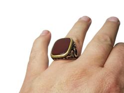 AKİK TAŞLI GÜMÜŞ YÜZÜK