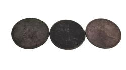 3 adet osmanlı bakır para lotu