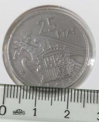 1957 İSPANYA 25 PESETAS ORİJİNAL MADENİ PARASI W2ZZZ1 NADİRDİR