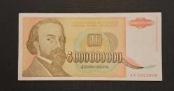 LOT.17 » Yugoslavya 5.000.000.000 Dinar 1993 ÇÇT Dura Jaksic