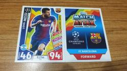Topps 2017-18 UEFA Champions League Lionel Messi Game Changers Kart No:GC2