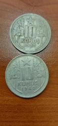 1939 VE 1940 NİKEL 10 KURUŞLAR