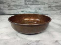 Antika Kabartma Göbekli Bakır Hamam Tası