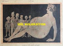 Osmanlıca Akbaba Mizah Dergisi-Gazetesi, Orijinal Dönem Basım, (Ottoman Magazine-Newspaper) - 30 Aralık (Kanun-i Evvel) 1926 - Sayı: 425 - İmzasız Kapak Karikatürü: Yeni Sene Gebedir! 