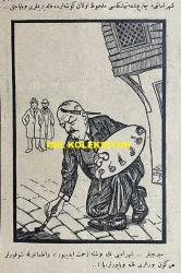 Osmanlıca Akbaba Mizah Dergisi-Gazetesi, Orijinal Dönem Basım, (Ottoman Magazine-Newspaper) - 30 Aralık (Kanun-i Evvel) 1926 - Sayı: 425 - İmzasız Kapak Karikatürü: Yeni Sene Gebedir! 