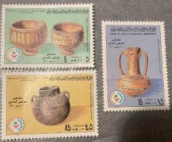 .1981.ANTİK PARÇA.LİBYA  3  PUL DAMGASIZ