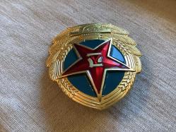 ÇİN DEVLET ARMASI ŞAPKA KOKARTI - MİNE KAPLAMALI