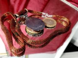 AKİK VE YAKUT TAŞLI KOMPLE GÜMÜŞ KOLYE  UZUNLUK 28 CM