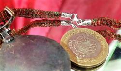 AKİK VE YAKUT TAŞLI KOMPLE GÜMÜŞ KOLYE  UZUNLUK 28 CM