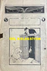 Osmanlıca Akbaba Mizah Dergisi-Gazetesi, Orijinal Dönem Basım, (Ottoman Magazine-Newspaper) - 11 Mart 1926 - Sayı: 341 - Karikatürist Ramiz Gökçe'nin Çalışması: İngilizler, Hükümetimizi Ansızın Cemiyet-i Akvam'a Davet Ettirdiler... 