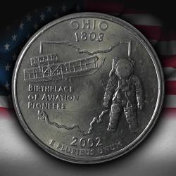 ABD 2002 Yılı ¼ Dolar Ohio ÇİL