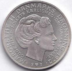 LOT.15 » DANİMARKA 10 KRON 1972 HATIRA ÇİL GÜMÜŞ:20,5 GR