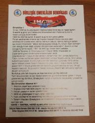 1 MAYIS BİLDİRİSİ.