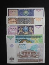 Özbekistan 25-50-100-200-1000 Som,1994/2001 ÇİL