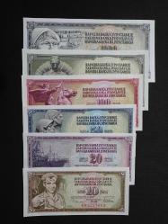 YUGOSLAVYA 10-20-50-100-500-1000 DINARA,1978/1981 Toplam 6 Banknot