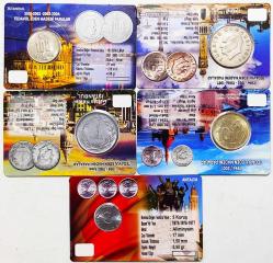 Türkiye Cumhuriyeti 1976--2003 Yılları Arası Madeni Lot 5 Adet..