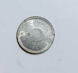 1947 YILI GÜMÜŞ 50 KURUŞ ÇİL ++ KONDİSYONDA