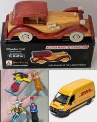 TipiTip fanta Pepsi Red Kit anahtarlık süs set. Ahşap ağaç klasik araba. DHL kargo Mercedes metal araba kamyonet. Koleksiyon nostalji tasarım dekor hediye vintage retro hobi reklam promosyon minyatür diorama