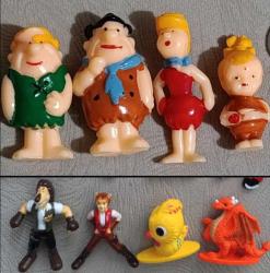 Taş devri Fred Barni Wilma çakıl. Aslan Max ve arkadaşları mini figür oyuncak set koleksiyon dekor tasarım hediye vintage retro nostalji hobi minyatür diorama reklam promosyon